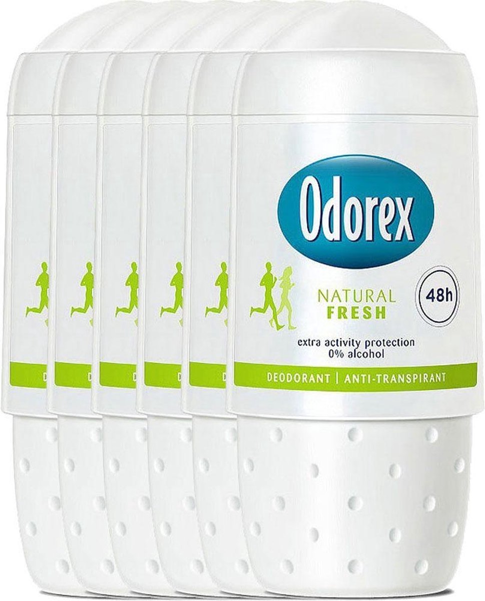 Goedkoopste Odorex Deo Roller - Natural Fresh - Voordeelverpakking 6 x 50 ml