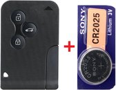 Autosleutel Smart Card 3 knoppen met batterij geschikt voor Renault sleutel / Renault Megane / Renault Scenic / Renault sleutelkaart.