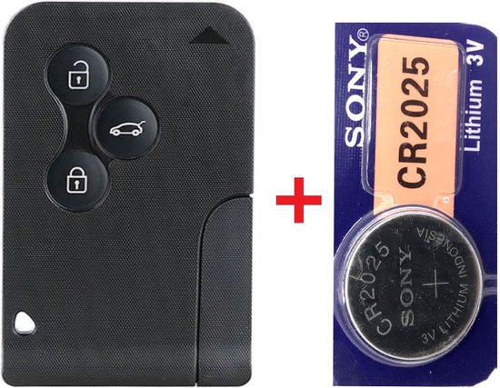 Clé de voiture Smart Card 3 boutons avec batterie Sony adaptée pour clé  Renault /... | bol.com