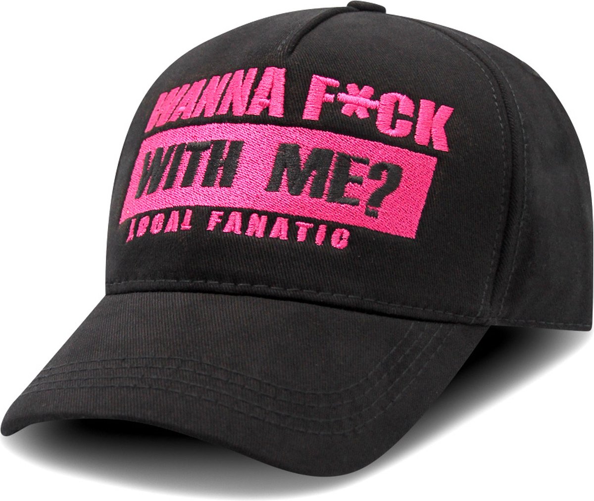 Baseball Cap Heren - F*ck with me - Zwart
