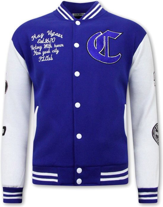 College Jacket Heren -7792- Blauw