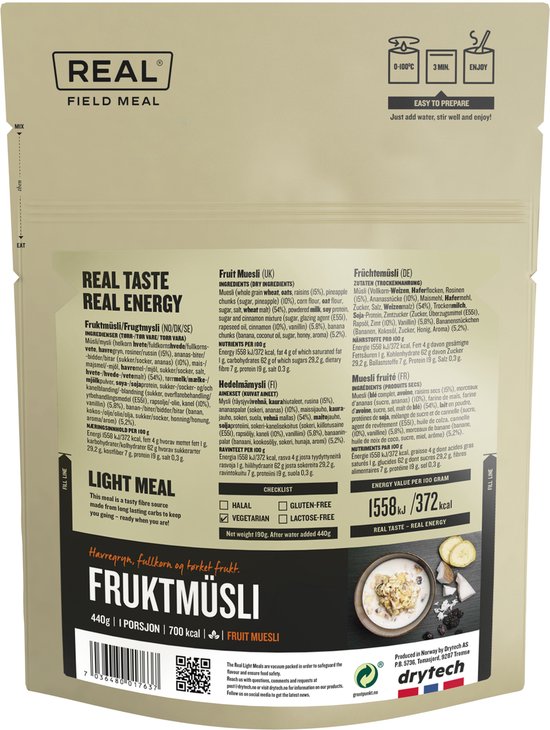 Light MealFruit Muesli