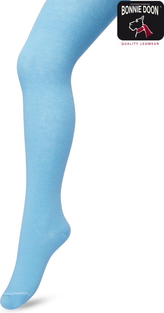Bonnie Doon Biologisch Katoenen Maillot Meisjes Fel Blauw maat 128/134 - Kinder Maillot - OEKO-TEX gecertificeerd - Bio Cotton Tights - Duurzaam Huidvriendelijk Bio Katoen - Fijne pasvorm - Gladde Naden - Delphinium Blue - BP053900.212