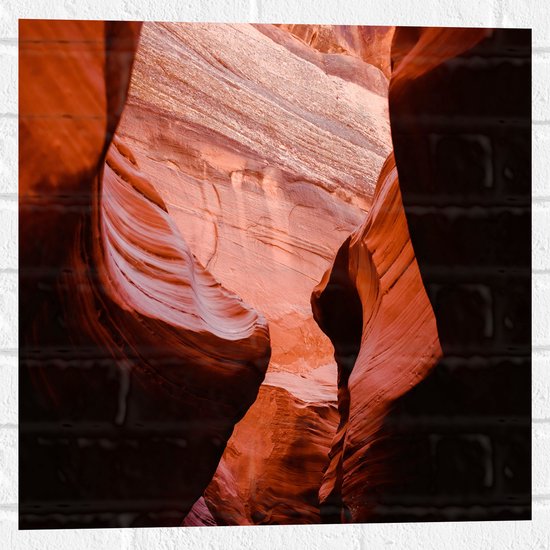 WallClassics - Muursticker - Antelope Canyon Ravijn - 50x50 cm Foto op Muursticker