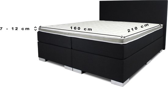 24-Bedding - Drap-housse Terry topper - Drap-housse Topdek éponge - 160 x 210 cm - Grijs foncé