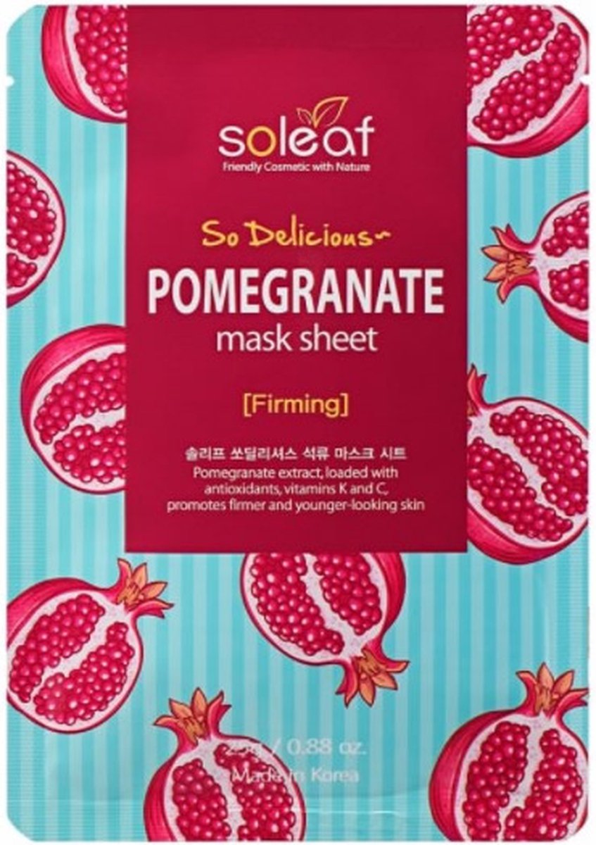 Soleaf Pomegranate Firming So Delicious Mask Sheet 25 G