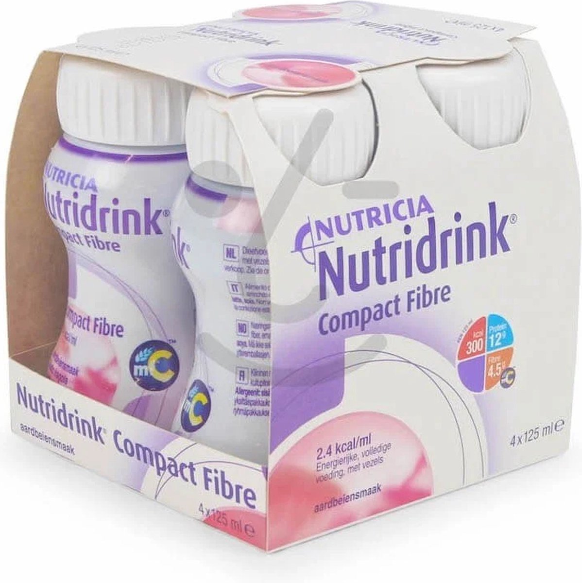Nutridrink Compact Fibre Aardbei 4x125ml