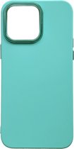 Casemania Hoesje Geschikt voor Apple iPhone 14 Pro Turquoise - Shockproof Siliconen Back Cover