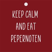Sinterklaas Kaartjes - Cadeau Kaartjes - Keep calm and eat pepernoten - 20 stuks - 7 x 7 cm