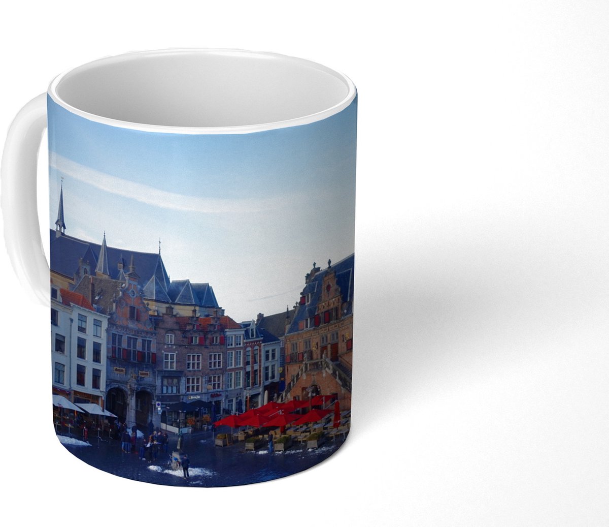Mok - Koffiemok - Markt - Nijmegen - Nederland - Mokken - 350 ML - Beker - Koffiemokken - Theemok