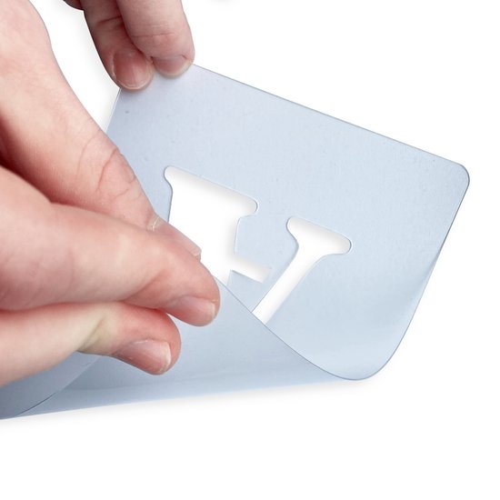 QBIX Lettersjablonen Set - 10 x 8,5cm - Complete Alfabet - Letters zijn 5cm hoog - Extra dik 0,5 mm