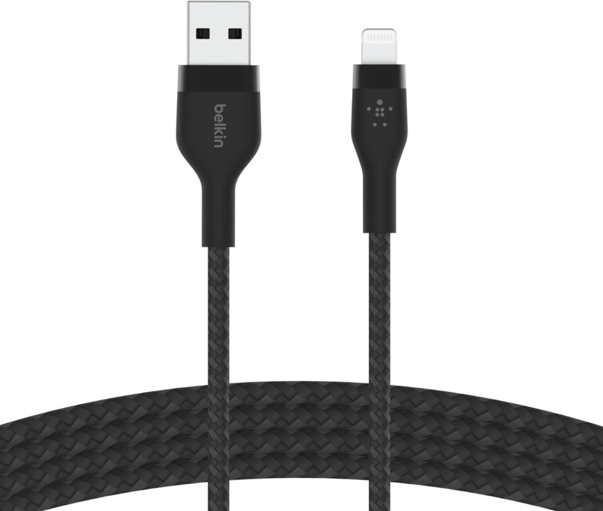 Belkin BOOST CHARGE™ braided  USB-A naar iPhone Lightning - 1m - Zwart