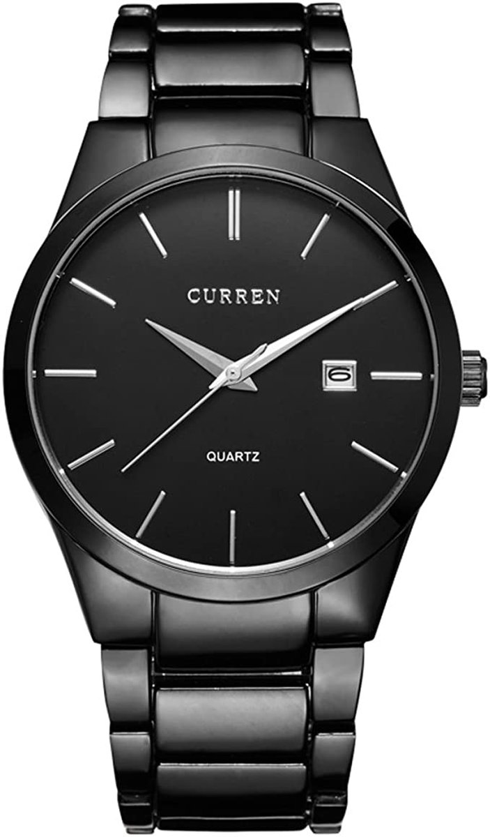 Curren - Jongens - Horloge - 52 mm - Zwart-Zwart