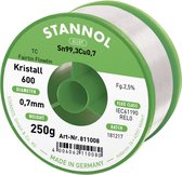 Stannol Kristall 600 Fairtin Solder, sans plomb sans plomb Sn0.7Cu 250 g 0.7 mm