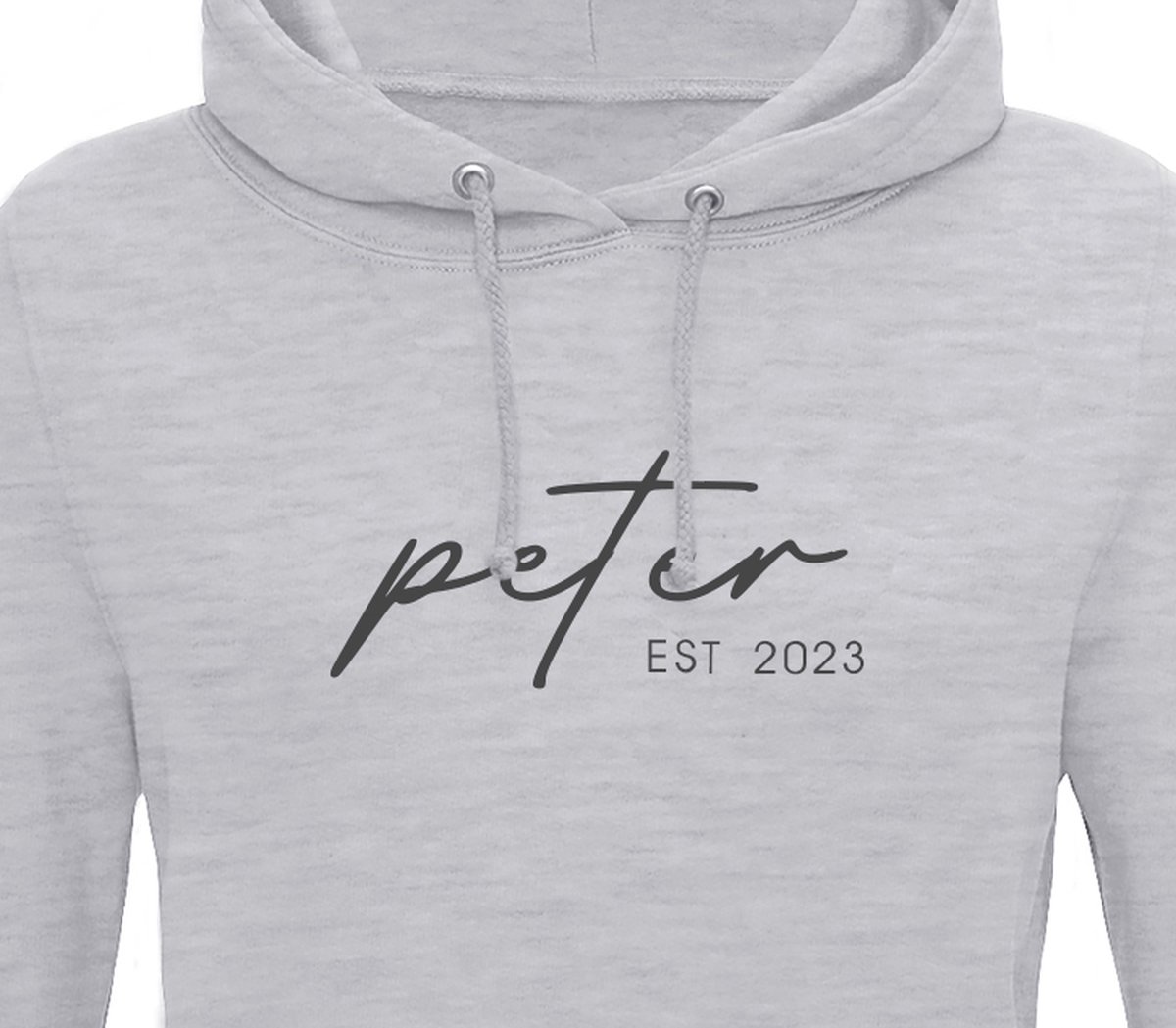 Hoodie heren met capuchon - Sweater heren capuchon - Peter cadeau - Cadeau peter - Cadeau voor peter - Peter est 2023 - Lichtgrijs XL