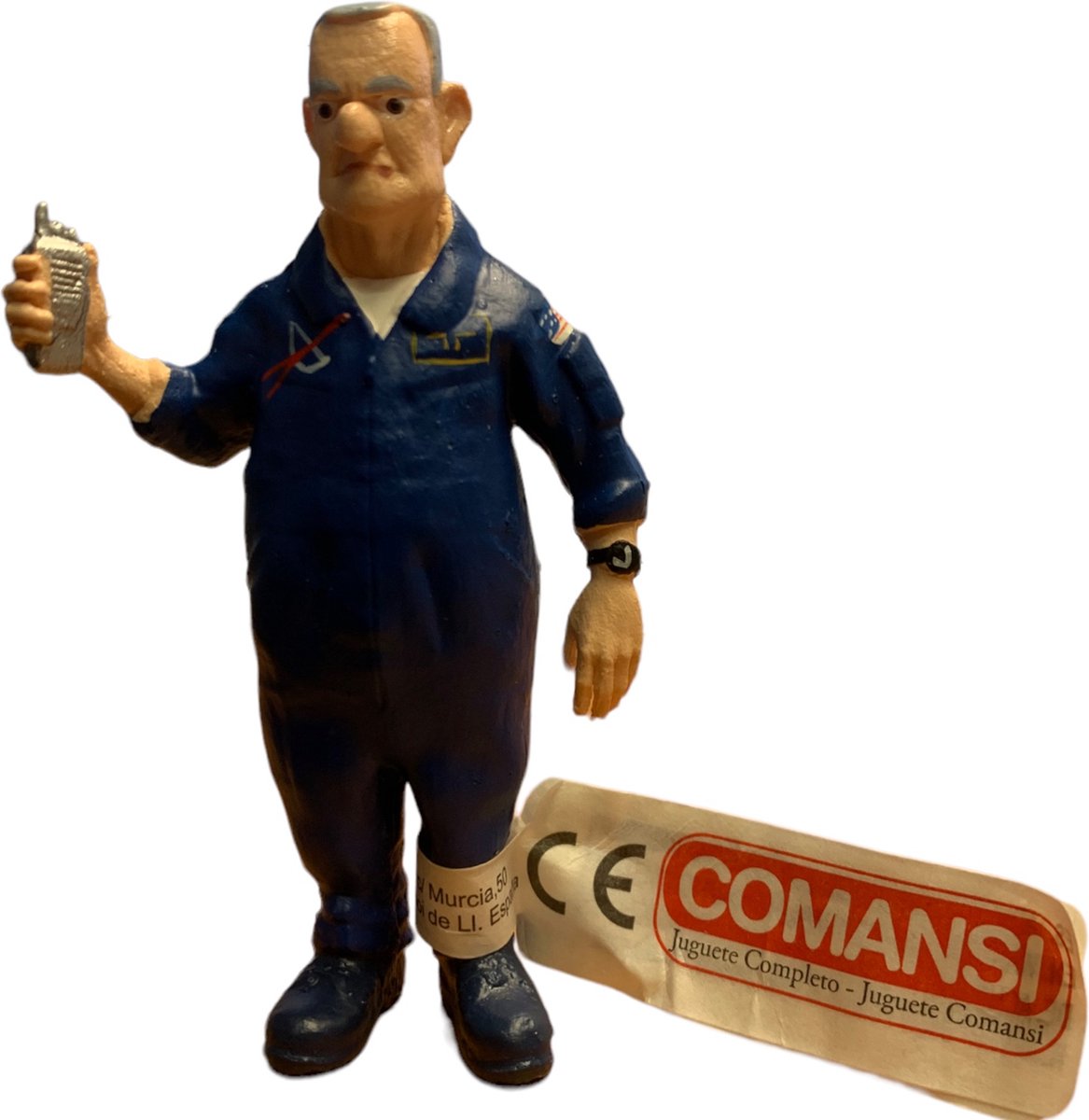 Capture the flag - Speelfiguur - Taarttopper - Space Astronaut - opa Frank Nasa - Met walkie talkie - 8 cm