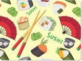 Muismat - Mousepad - Sushi - Japan - Patronen - 23x19 cm - Muismatten