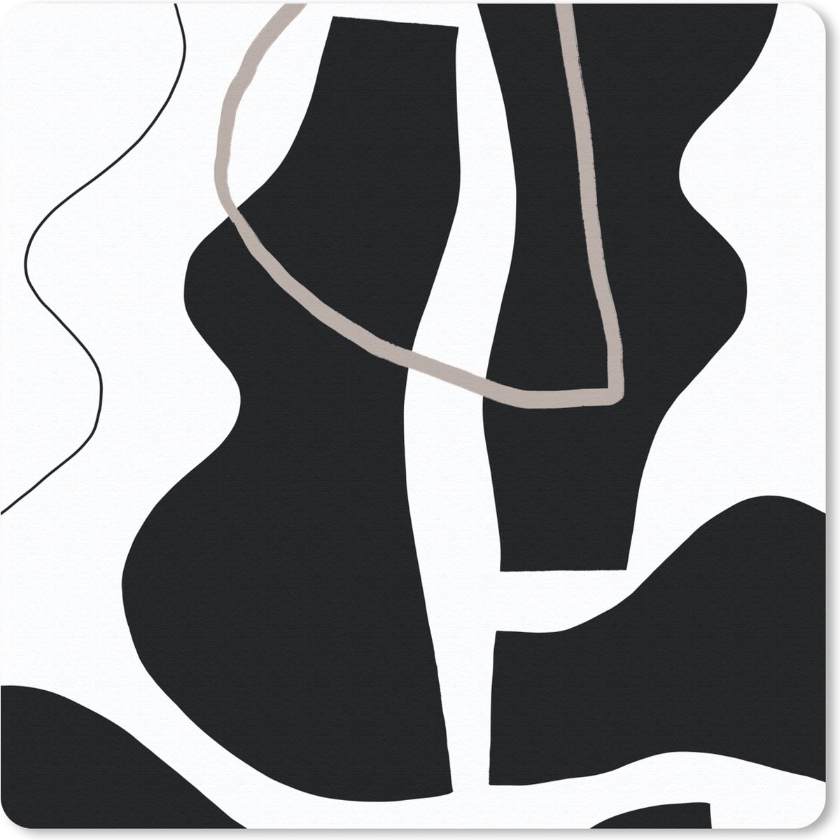 Muismat 30x30 cm - Mousepad Abstract - Minimalisme - Design - Muismatten