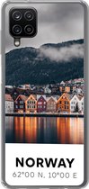 Geschikt voor Samsung Galaxy A12 hoesje - Noorwegen - Scandinavië - Bergen - Winter - Siliconen Telefoonhoesje