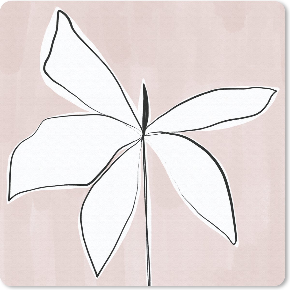 Muismat 20x20 cm - Mousepad Bloem - Abstract - Pastel - Muismatten
