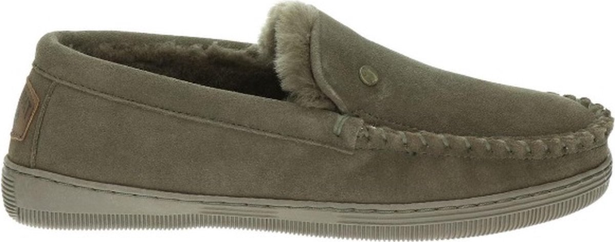 Warmbat Grizzly Suede Heren Sloffen - Groen