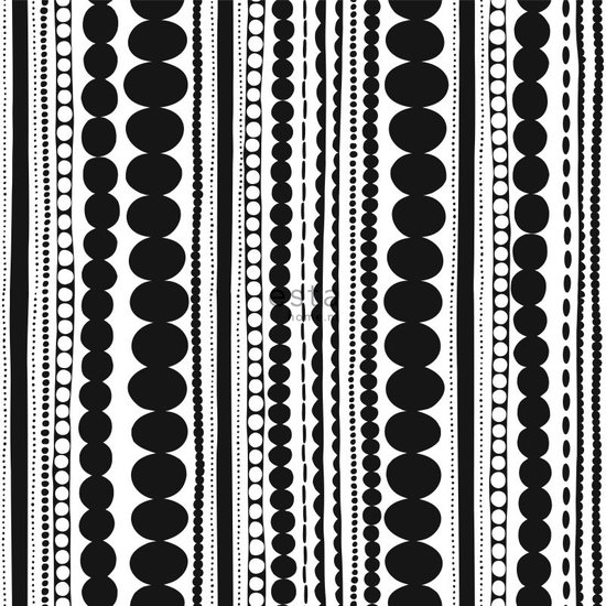 Perles de papier peint intissé HD noir et blanc - 138838 de ESTAhome
