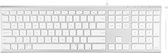 Macally UCACEKEYA Super dun bedraad USB-C toetsenbord voor Mac en PC - Wit/Zilverkleurig - US Engels (QWERTY) layout