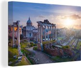 Canvas Schilderij Rome - Zon - Italië - 30x20 cm - Wanddecoratie