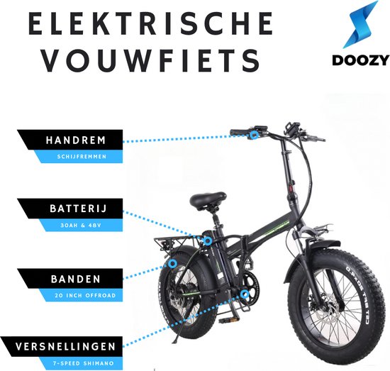 Fatbike Electrique 2 Batteries Pliable Off Road 20 Pouces