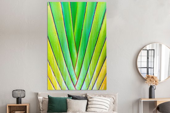 Peintures sur toile - Gros plan abstrait d'un palmier - 120x180 cm - Décoration murale XXL