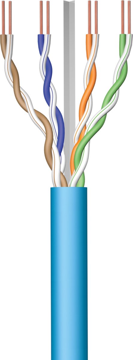 Ewent U/utp Cat6a Haspel Netwerkkabel 50 M Veelkleurig