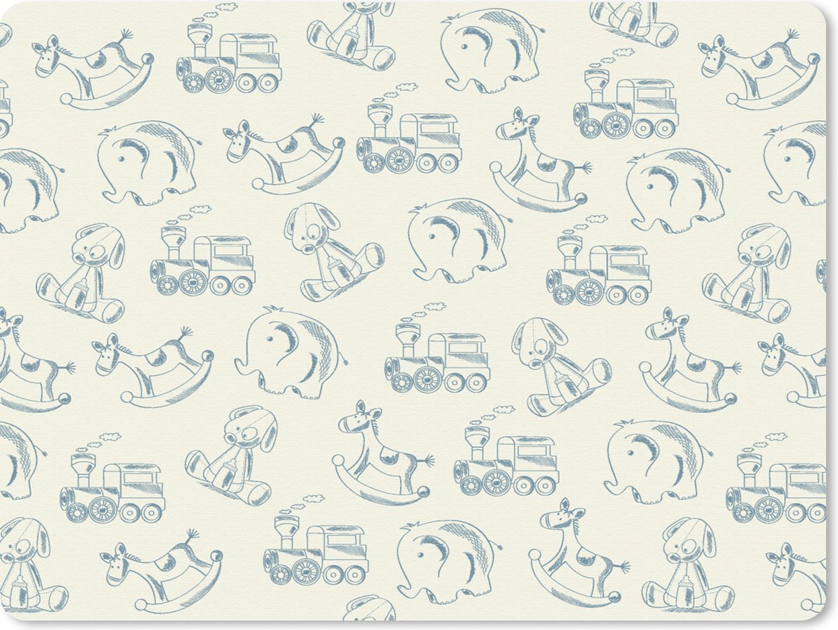 Muismat 23x19 cm - Mousepad Dieren - Speelgoed - Patroon - Muismatten