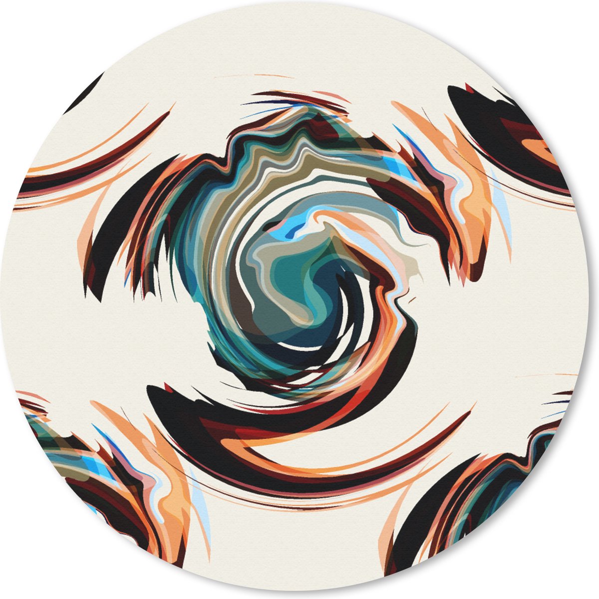 Muismat rond 40x40 cm - Mousepad Patronen - Abstract - Verf - Ronde muismatten