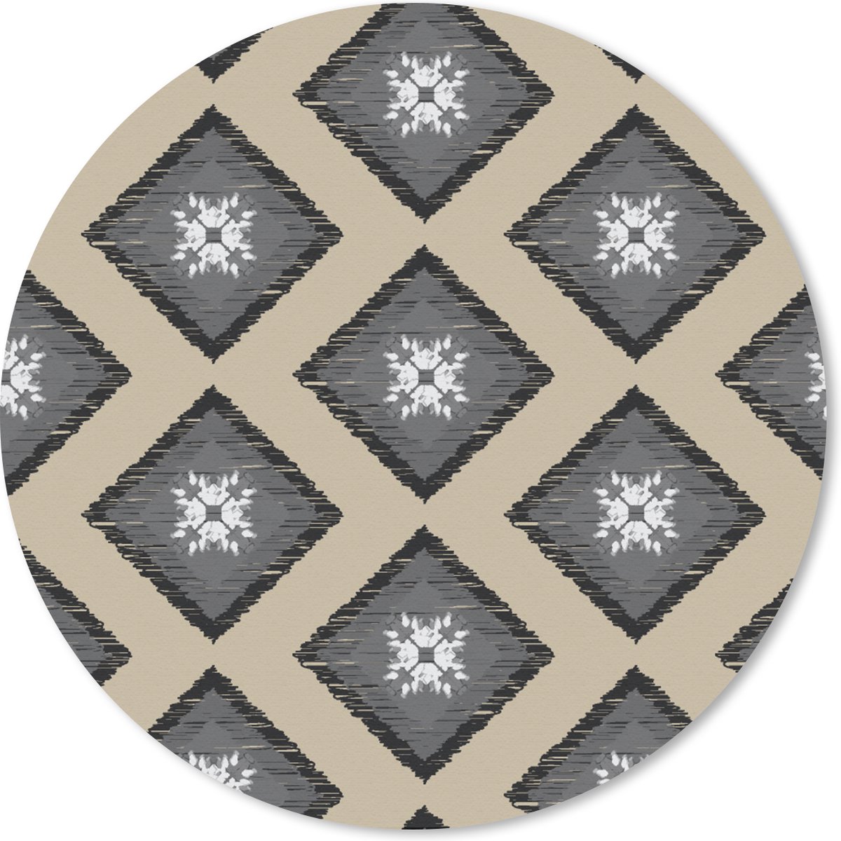Muismat rond 20x20 cm - Mousepad Ruiten - Indonesië - Patronen - Ronde muismatten