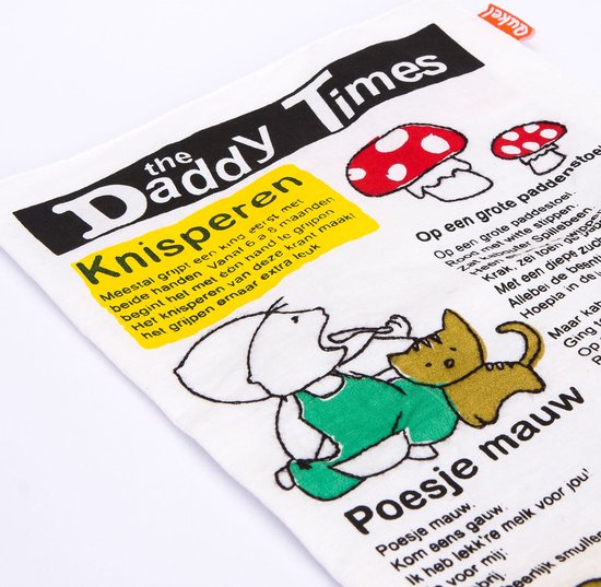 Qukel Daddy Times Knisperkrant - knisperboekje, biologisch katoen, educatief, 1 tot 3 jaar van Qukel — afbeelding 4