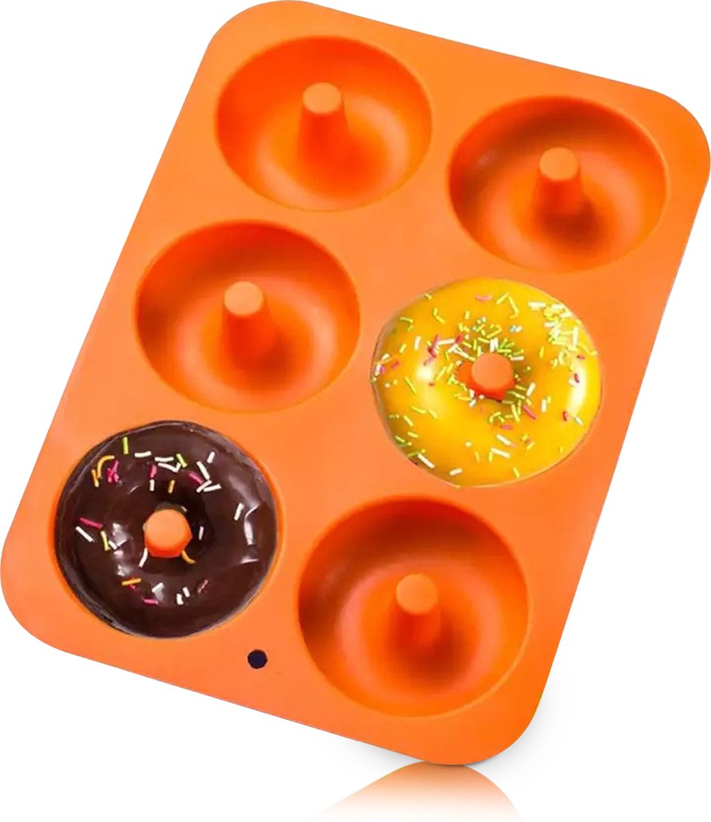 Donut Bakvorm - Siliconen Springvorm - Herbruikbaar Donutmaker - Donutvorm Bakken - 6 Donuts