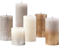 Bolsius - Rustieke Kaarsen Set - New Sparkle