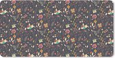 Bureau onderlegger - Muismat - Bureau mat - Patroon - Zomer - Bloemen - 80x40 cm