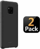 Huawei Mate 20 Pro Hoesje Siliconen TPU Zwart 2x