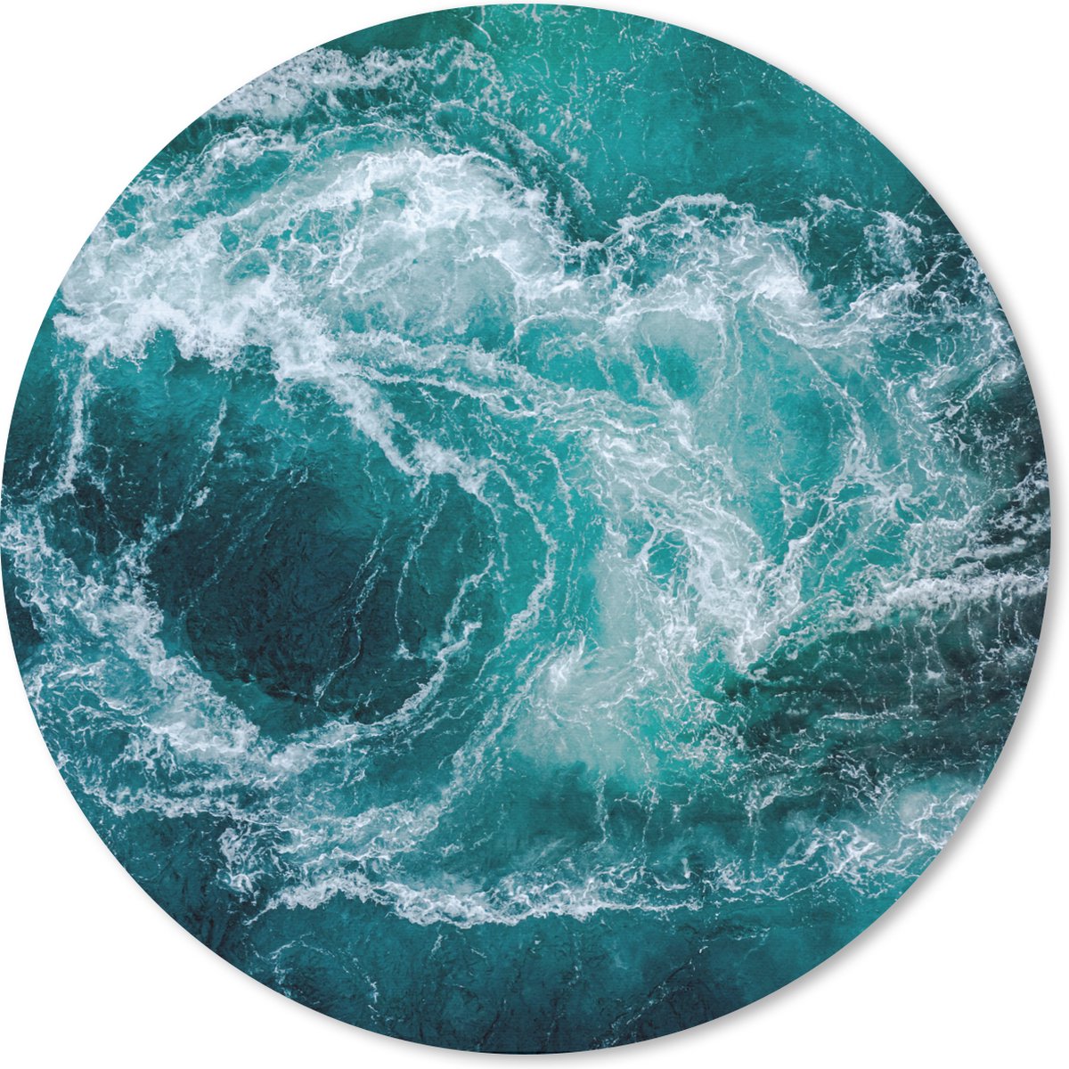 Muismat rond 40x40 cm - Mousepad Zee - Noorwegen - Water - Ronde muismatten