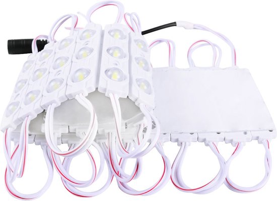 Module LED SET - 3- LED x 20 lumière blanche ICE COLD 10000K - DC 12V - IP65