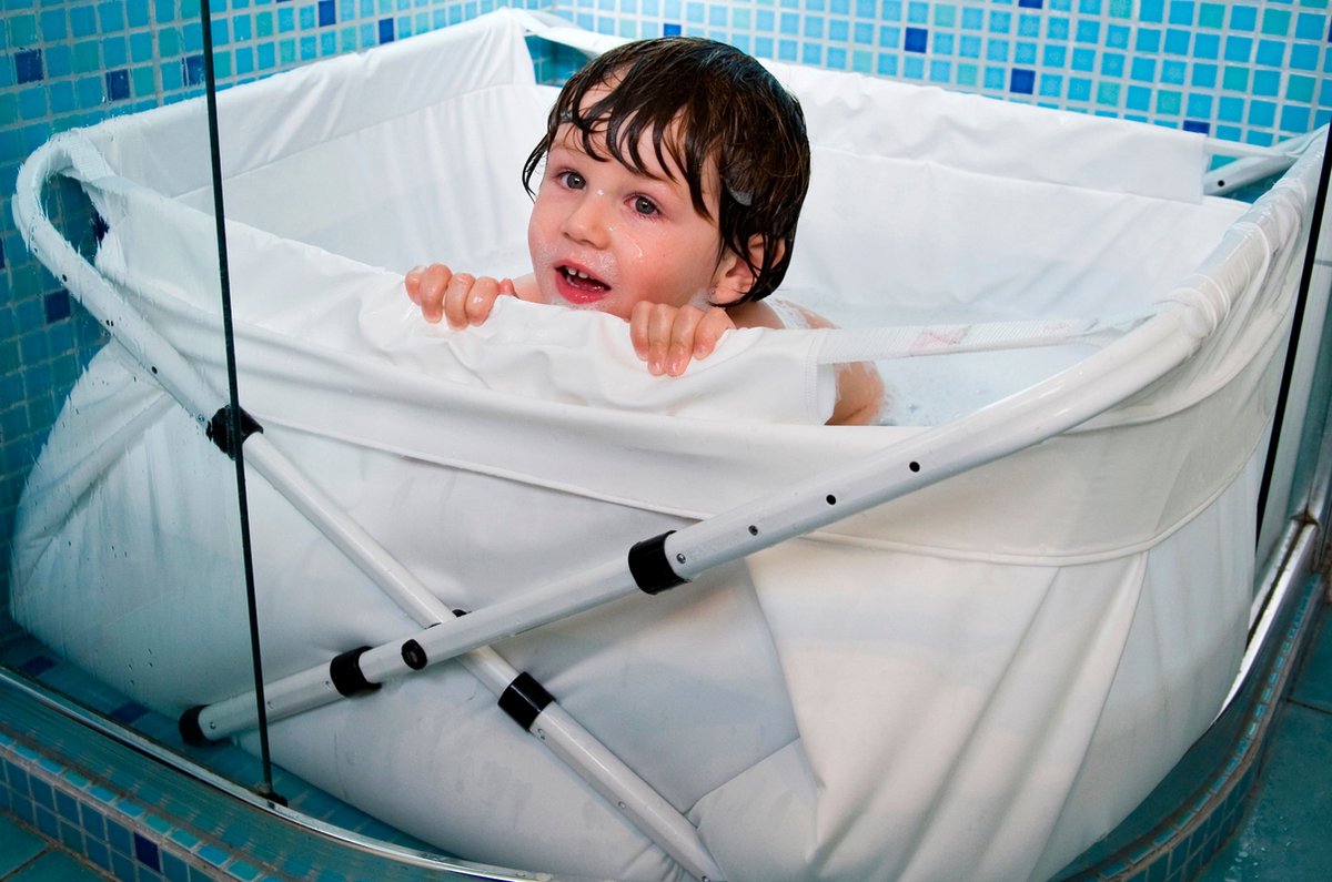 kloof Symptomen Tarief Bibabad Babybadje - verstelbaar XXL 80-100 cm. Maak van je douche een  kinderbad. Dit... | bol.com