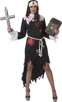 Funny Fashion - Non Kostuum - Door De Duivel Bezeten Bloederige Non - Vrouw - - Maat 44-46 - Halloween - Verkleedkleding