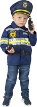 Funny Fashion - Politie & Detective Kostuum - Politie Peter Op De Bonslinger Jongen - blauw - Maat 104 - Carnavalskleding - Verkleedkleding