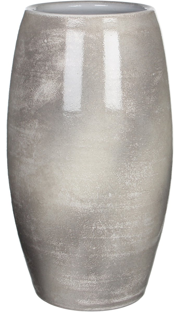 Mica Decorations Bloemenvaas Lester - wit - glanzend - keramiek - 50 x 30 cm - vaas