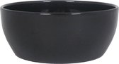 Pot de fleur bol en céramique noire brillante pour plante d'intérieur H9,5 x P22,5 cm