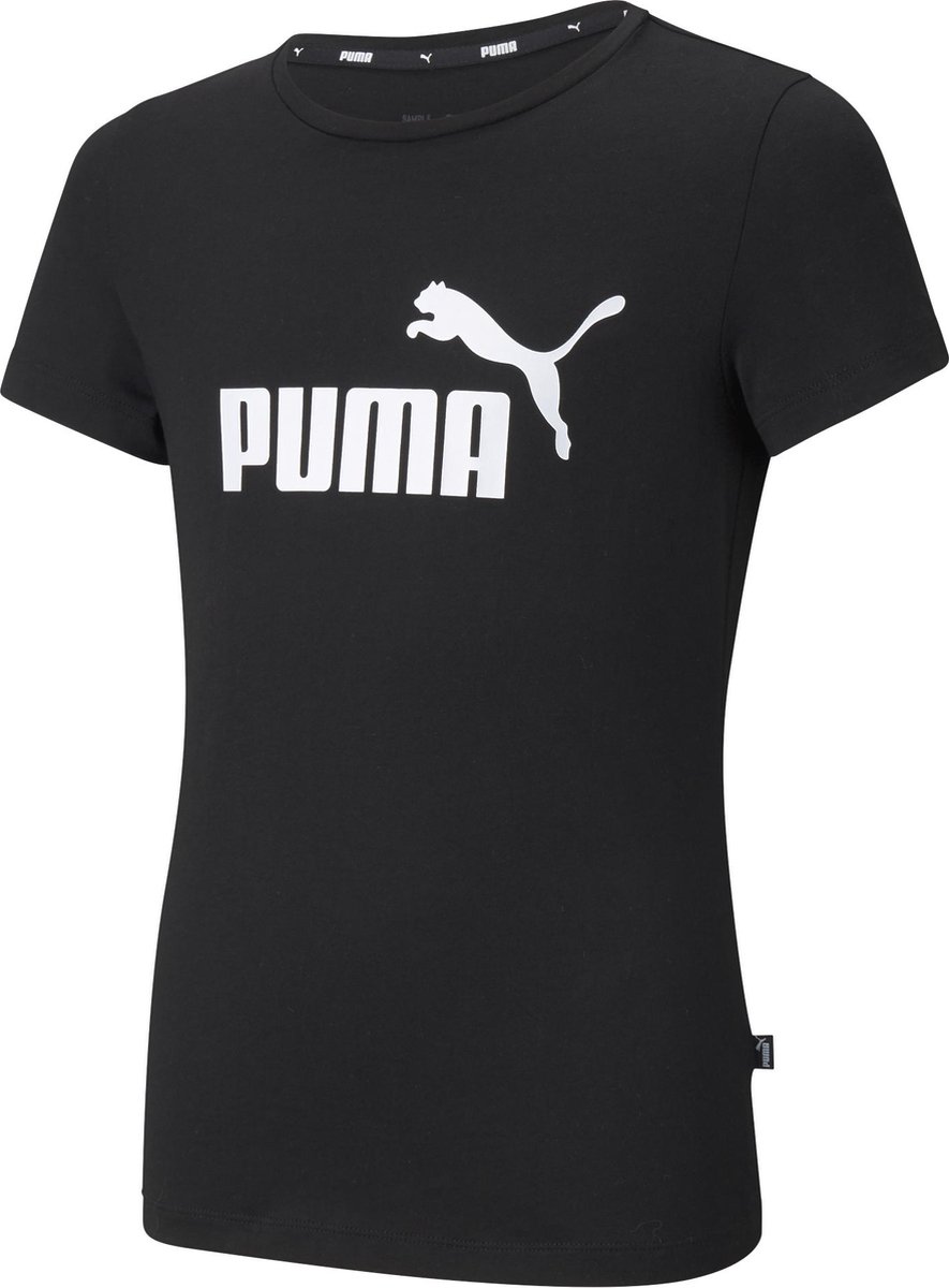 PUMA ESS Logo Tee G Meisjes T-shirt Zwart