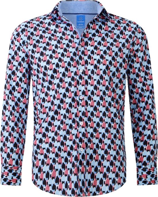 Vino Overhemd-M - Lureaux - Kleurrijke Print Overhemden
