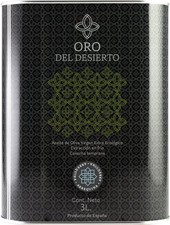 Foto: Oro del desierto extra vierge organische olijfolie 3 liter arbequina olijf