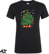 Klere-Zooi - 8-Bit Christmas - Dames T-Shirt - 3XL